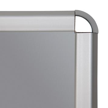 Kliprám, 32 mm profil, stříbrně eloxovaný, zkosené / zaoblené rohy