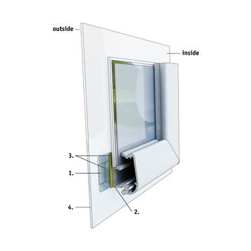 Systém okenních rámů "Feko", profil 25/32 mm, stříbrný
