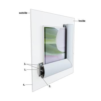 Systém rámů pro vitríny a okenní tabule „Feko”