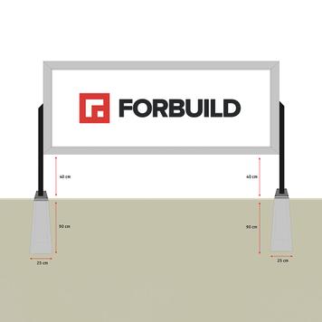 bannergear® Stand „Beton LED”, jednostranný
