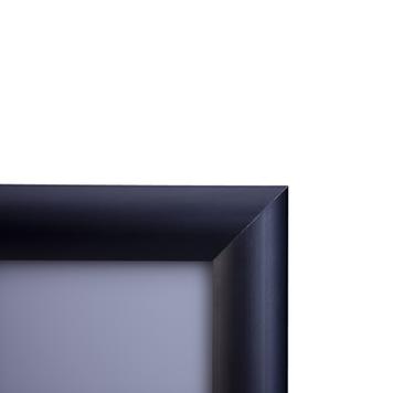 Kliprám, 25 mm profil, černě eloxováno, zkosené rohy