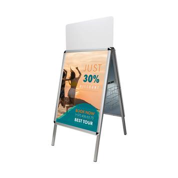 Venkovní plakátový stojan, profil 32 mm s kulatými nebo zkosenými rohy